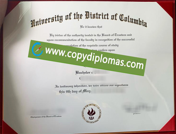 University of the District of Columbia degree, UDC diploma