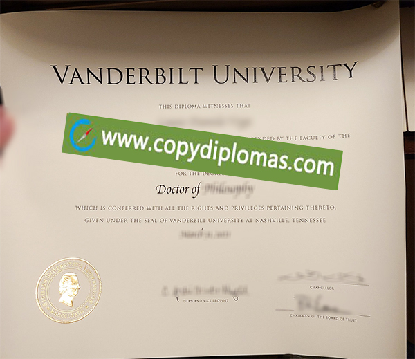 Vanderbilt University degree, Vanderbilt University diploma