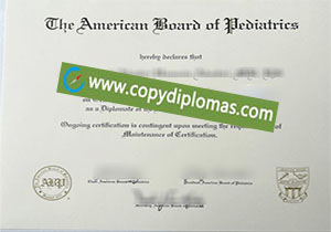 buy fake American Board of Pediatrics certificate