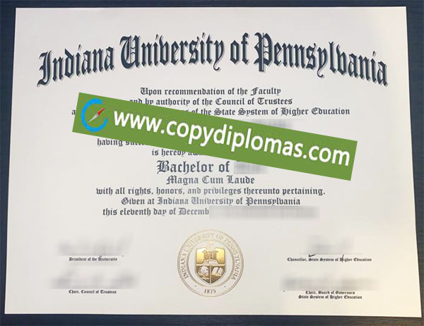 Indiana University of Pennsylvania degree, IUP diploma