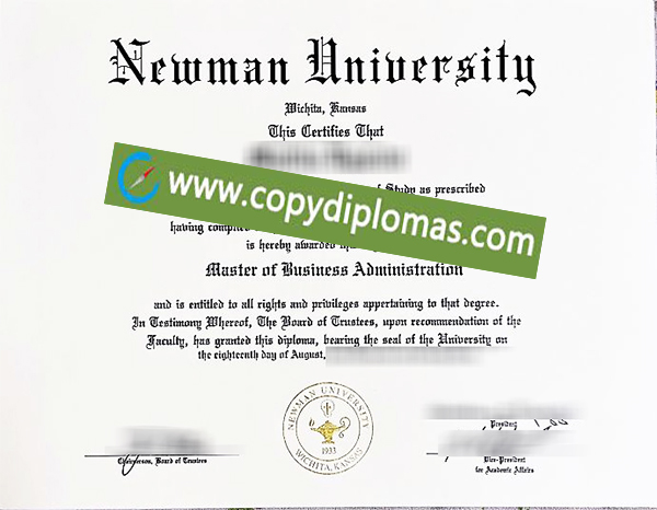 Newman University degree, Newman University diploma