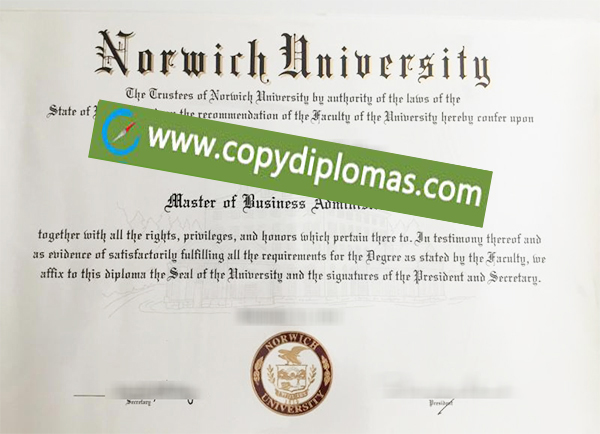 Norwich University degree, Norwich University diploma