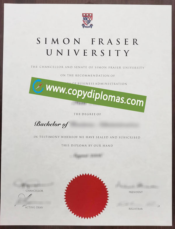 Simon Fraser University certificate, SFU diploma