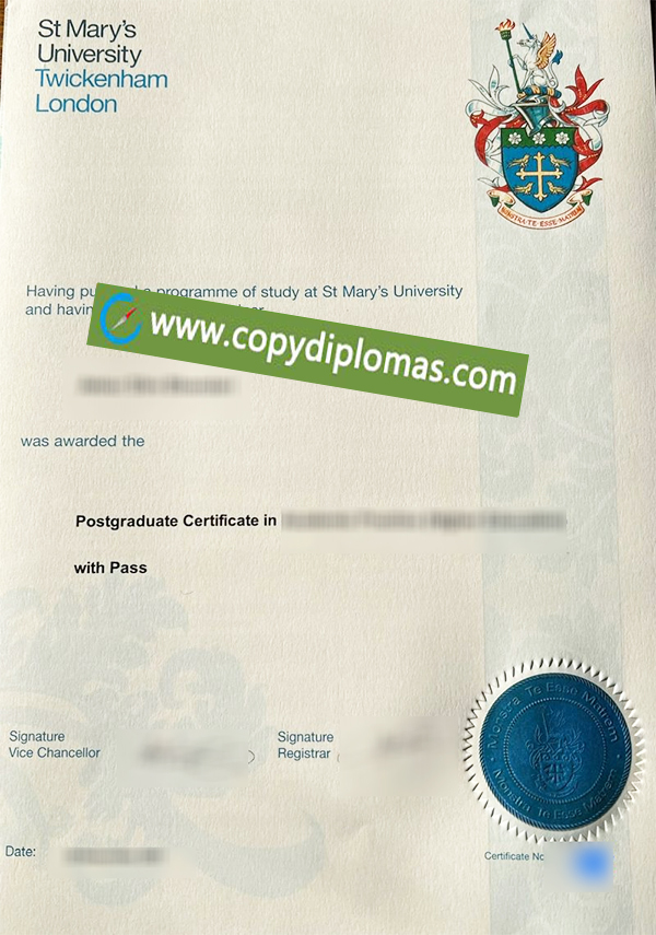 St Mary's University diploma, St Mary's University degree