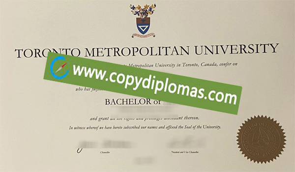 Toronto Metropolitan University degree, TMU diploma