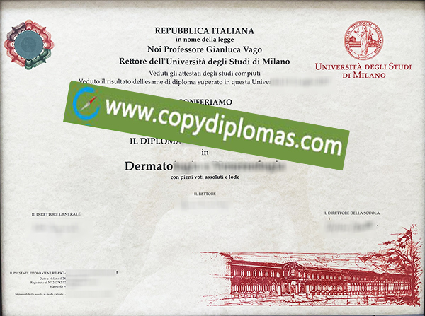 Università degli Studi di Milano degree, UNIMI diploma