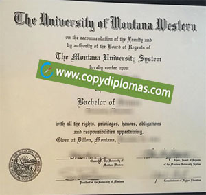 buy fake University of Montana Western diploma