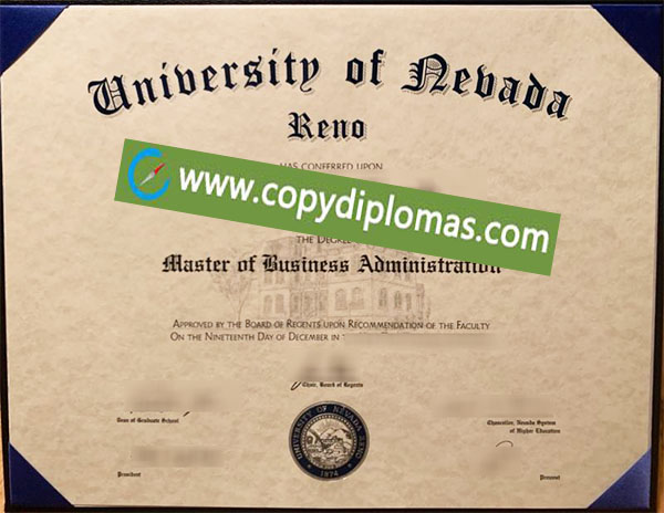 University of Nevada Reno degree, University of Nevada diploma