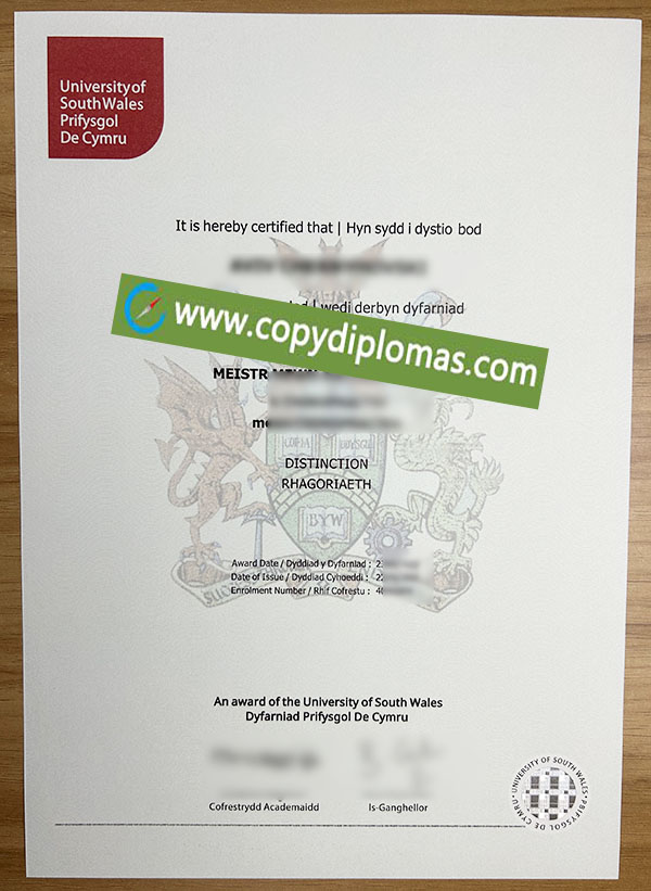 University of South Wales certificate, University of South Wales degree