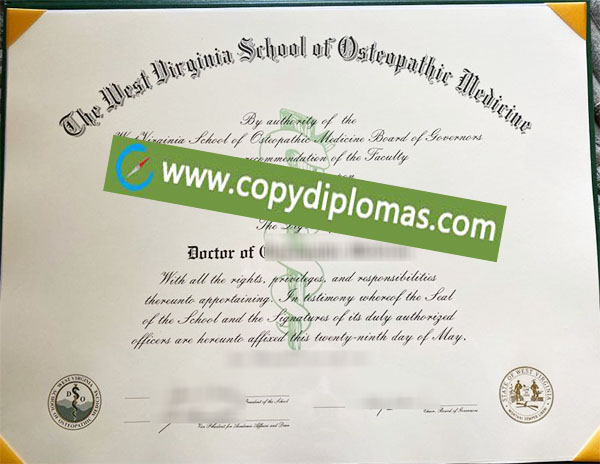 West Virginia School of Osteopathic Medicine degree, WVSOM diploma