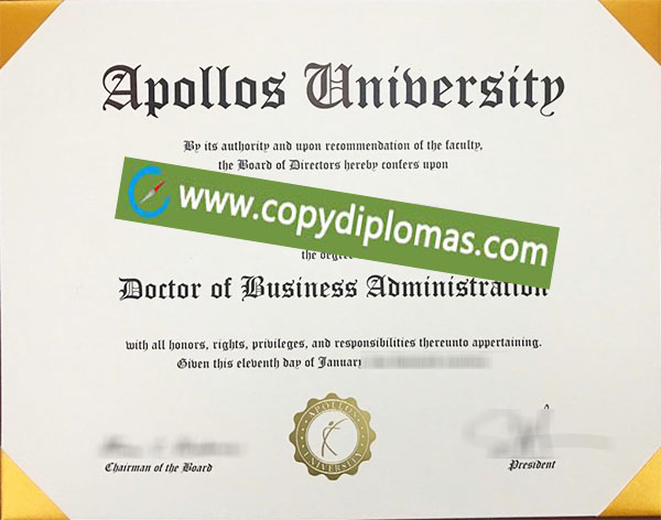 Apollos University degree, Apollos University diploma