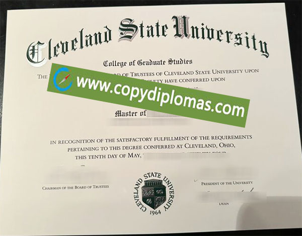 Cleveland State University degree, Cleveland State University diploma