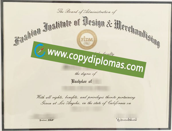 Fashion Institute of Design & Merchandising degree, FIDM diploma