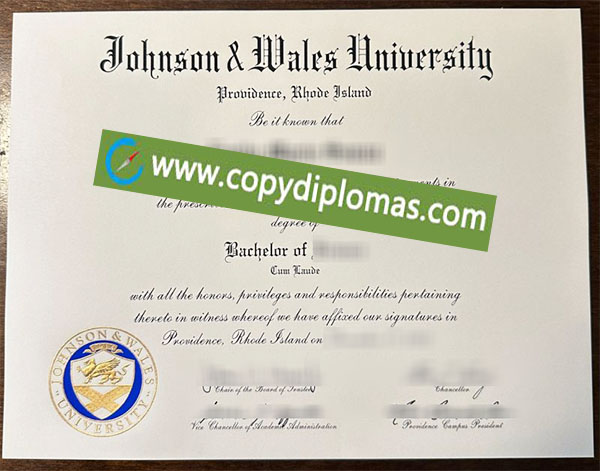 Johnson & Wales University degree, JWU diploma