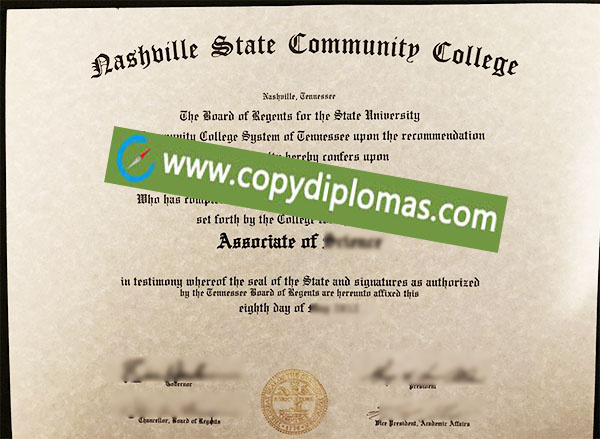 Nashville State Community College degree, NSCC diploma