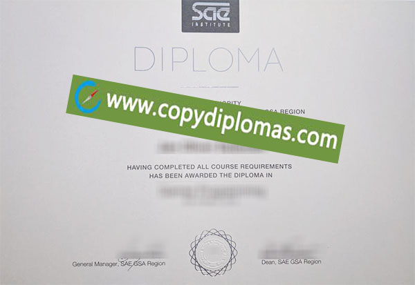 SAE Institute diploma, SAE Institute degree