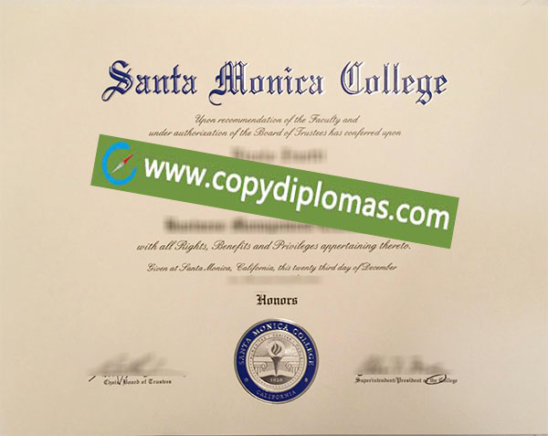 Santa Monica College diploma, SMC degree