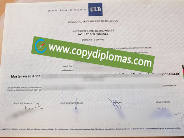 Université libre de Bruxelles degree, ULB diploma