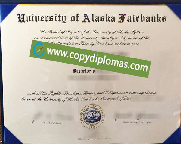 University of Alaska Fairbanks degree, UAF diploma