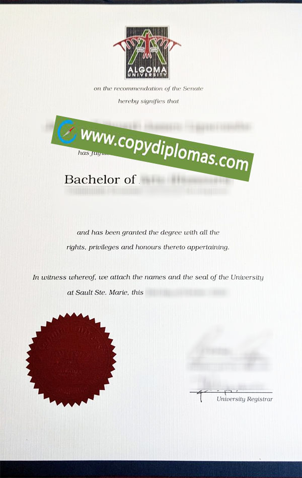 Algoma University diploma, Algoma University degree