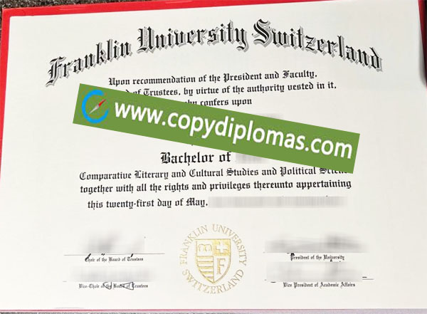 Franklin University Switzerland diploma, Franklin University Switzerland degree