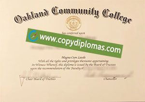 buy fake Oakland Community College diploma