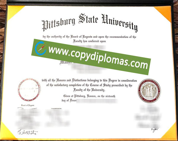 Pittsburg State University diploma, Pittsburg State University degree