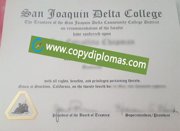 San Joaquin Delta College degree, Delta College diploma