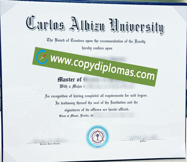 Carlos Albizu University degree, Albizu University diploma