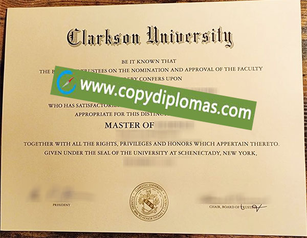 Clarkson University degree, Clarkson University diploma