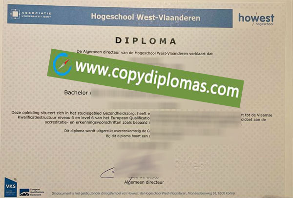 Hogeschool West-Vlaanderen degree, Hogeschool West-Vlaanderen diploma