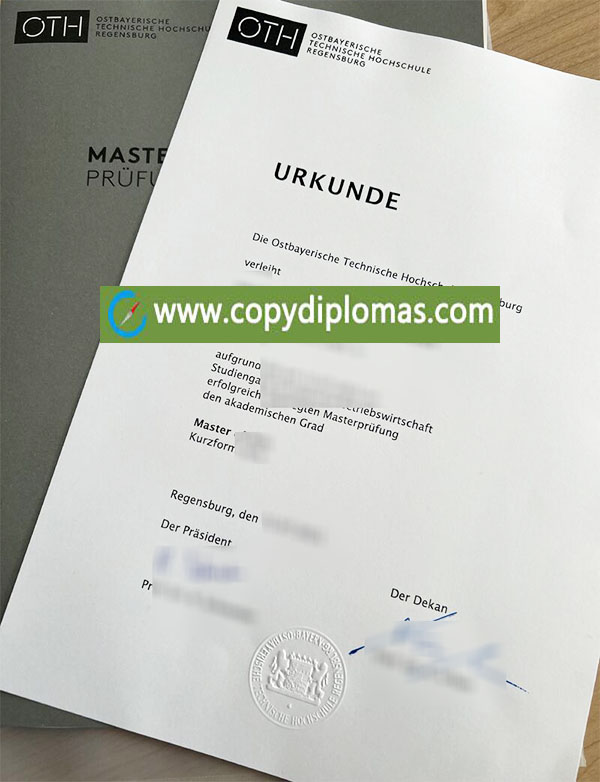 OTH Regensburg degree, OTH Regensburg diploma