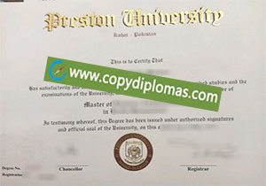 buy fake Preston University diploma