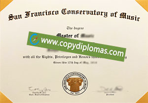 buy fake San Francisco Conservatory of Music degree