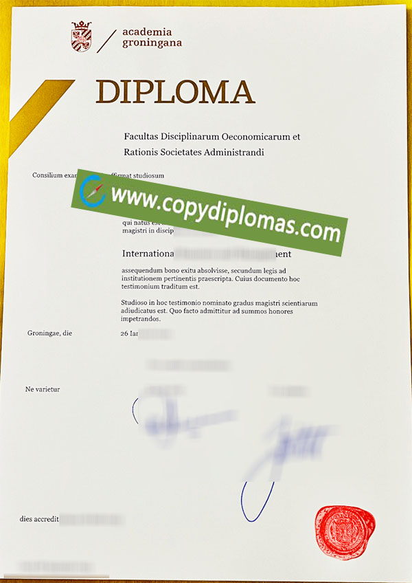 University of Groningen diploma, University of Groningen degree