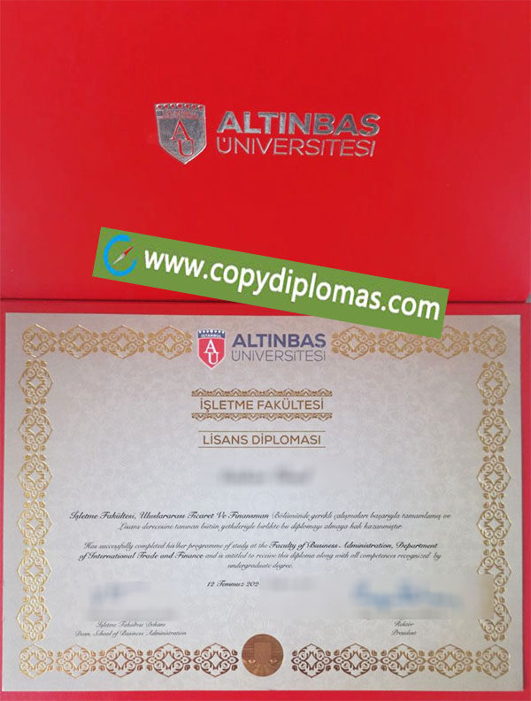 Altinbas University diploma