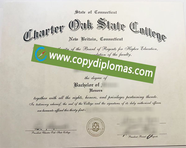 Charter Oak State College diploma