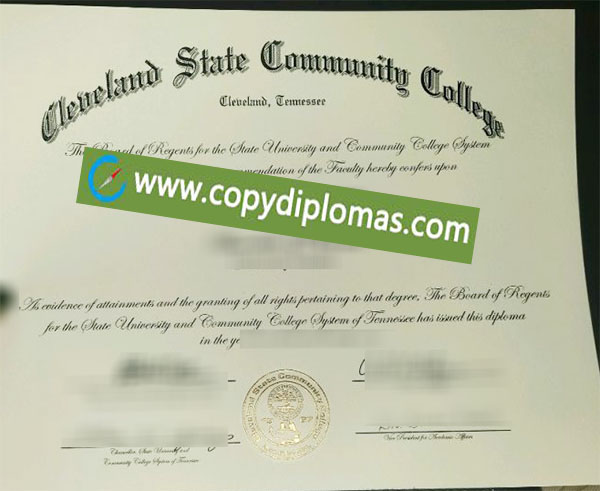 Cleveland State Community College diploma