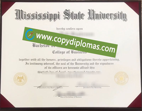 Mississippi State University diploma