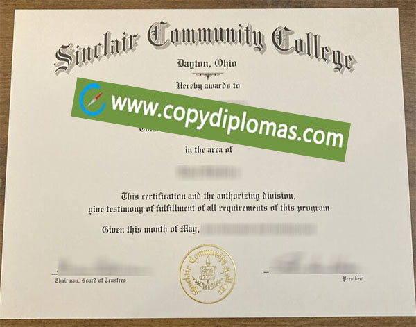 Sinclair Community College diploma