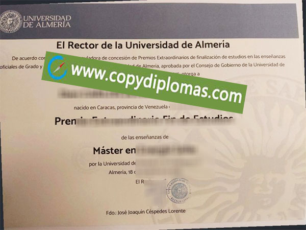 Universidad de Almería diploma