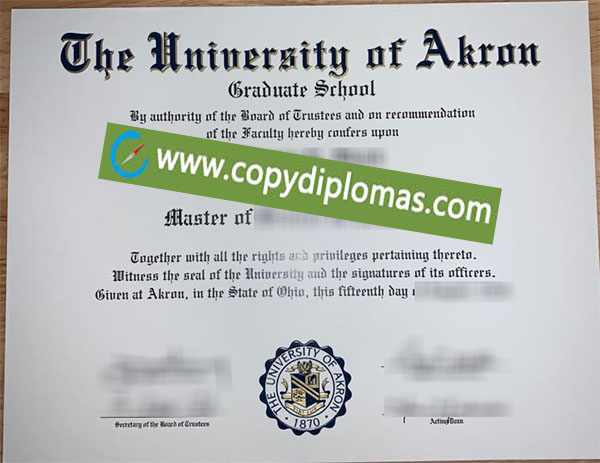 University of Akron diploma