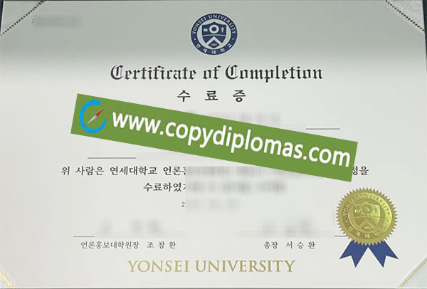 Yonsei University diploma