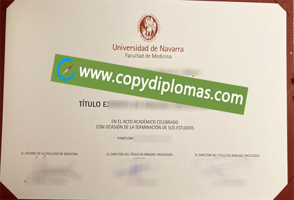 University of Navarra diploma